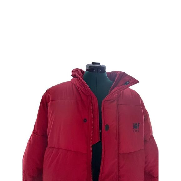 NWOT A&F men’s puffer Jacket Red XL - Picture 4 of 9